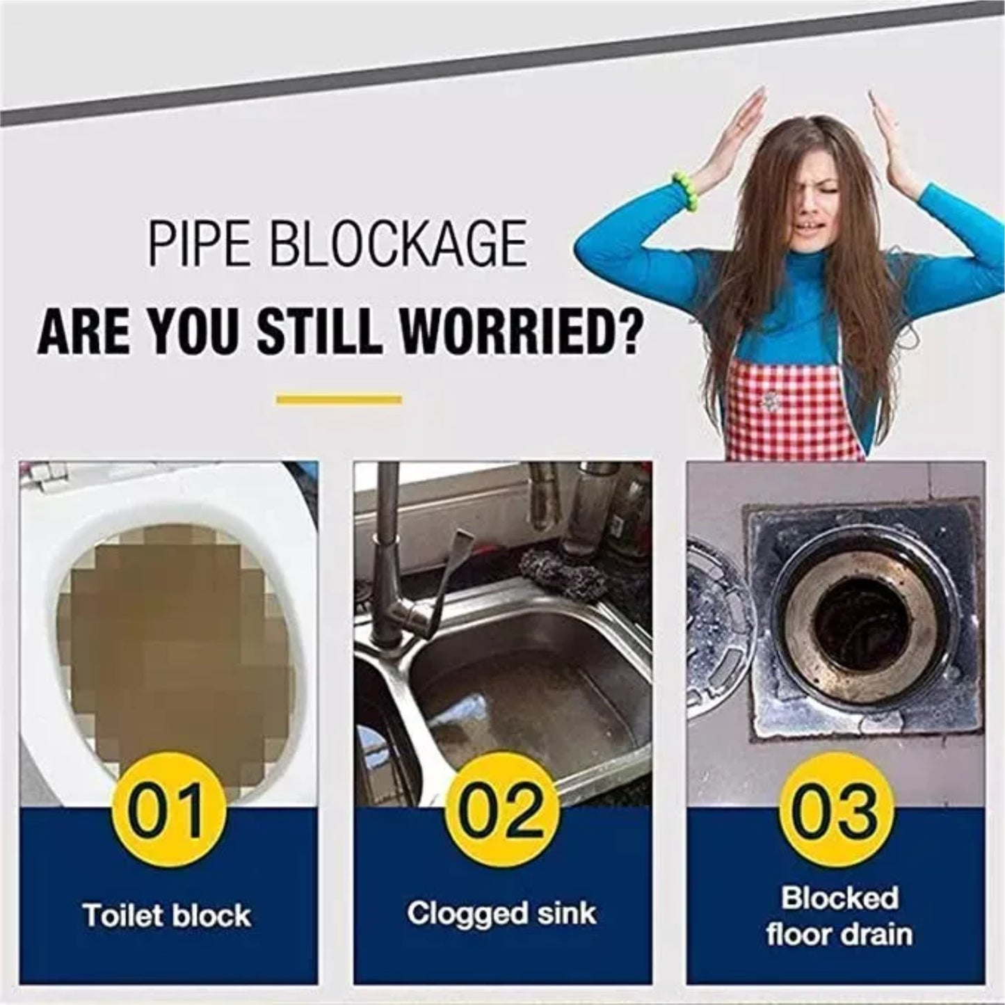 Polvo Limpiador para Drenajes (2 UNIDADES)